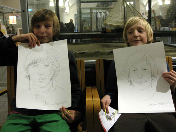 teetje und linus schnellzeichner portraitsmiriam elze 2012